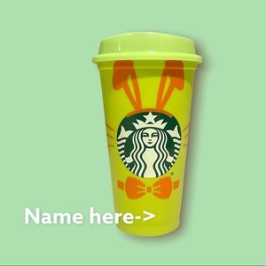 Personalized Easter Starbucks cup with color changing lid